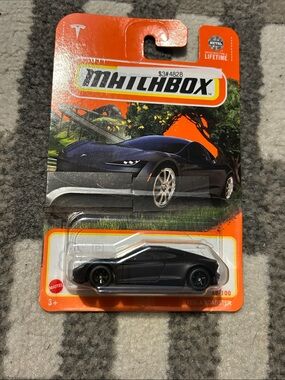 Matchbox Black Tesla Roadster Toy Car - Match